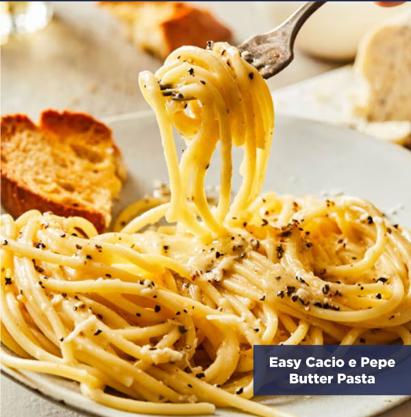 Easy Cacio e Pepe Butter pasta