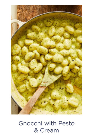 Gnocchi with Pesto & Cream