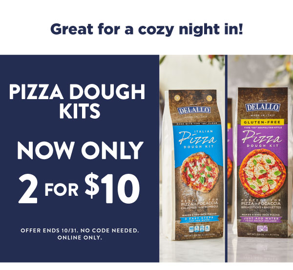 Save on DeLallo pizza dough kits