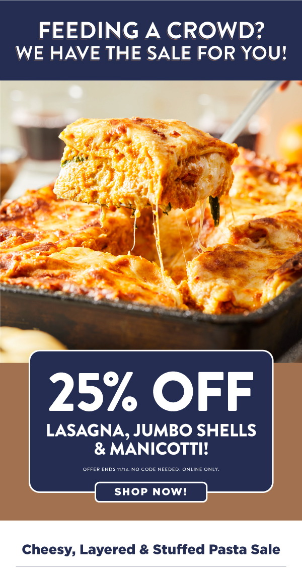 Save on stuffed pasta!