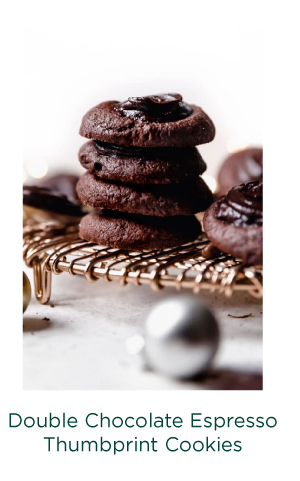 Double Chocolate Espresso Thumbprint Cookies