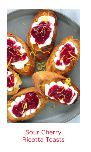 Sour Cherry & Ricotta Toasts