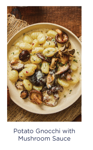 Potato Gnocchi With Mushroom Sauce