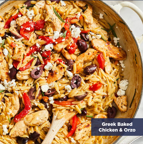 Greek Baked Chicken & Orzo